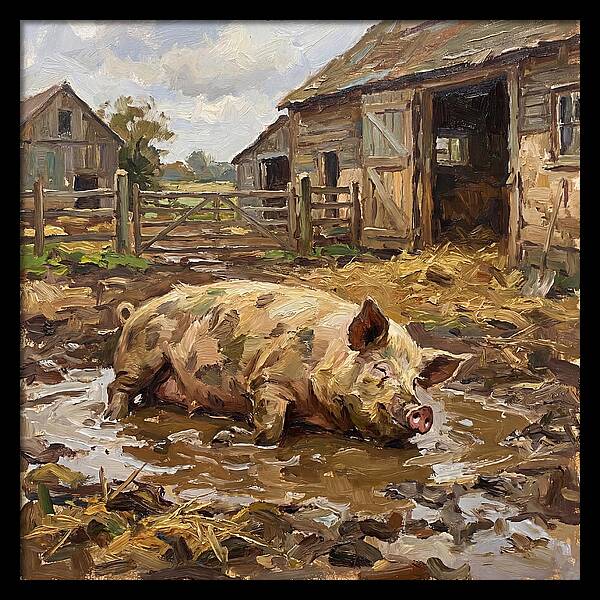 Lazy Pig In The Mud