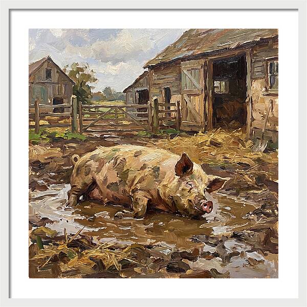 Lazy Pig In The Mud