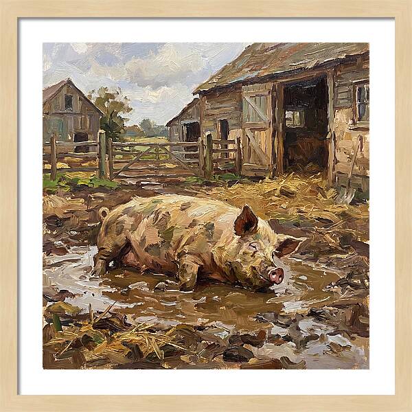 Lazy Pig In The Mud