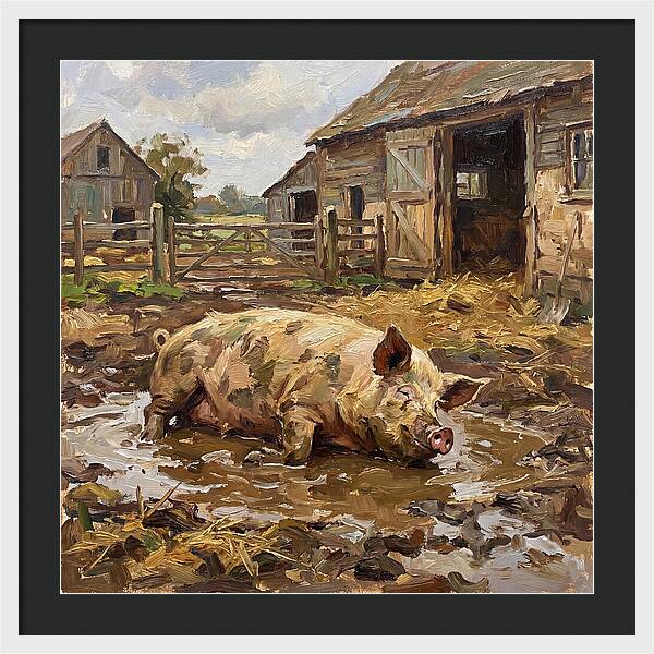 Lazy Pig In The Mud