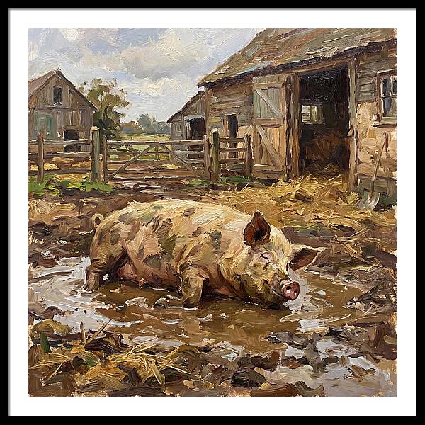 Lazy Pig In The Mud