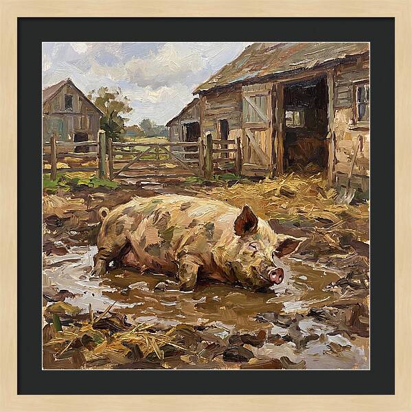 Lazy Pig In The Mud
