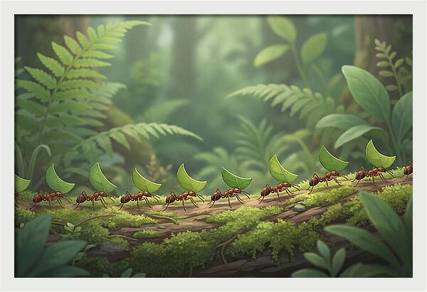 Leaf Cutter Ants In Motion