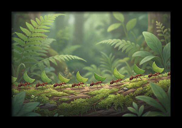 Leaf Cutter Ants In Motion