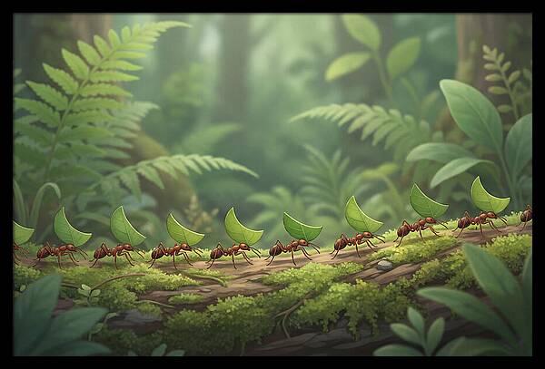 Leaf Cutter Ants In Motion