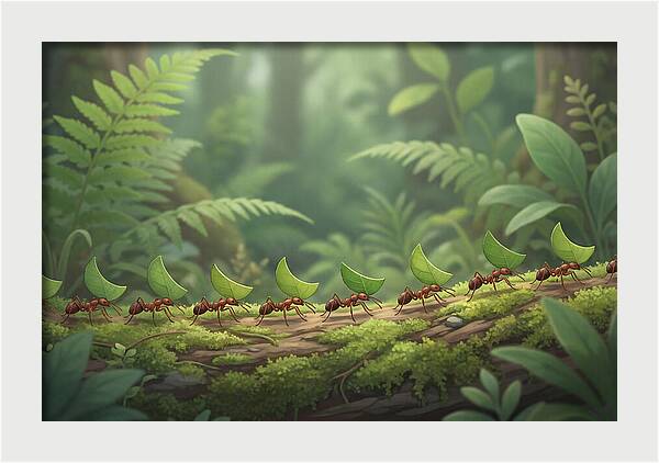 Leaf Cutter Ants In Motion