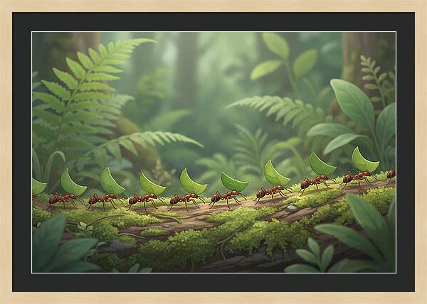 Leaf Cutter Ants In Motion