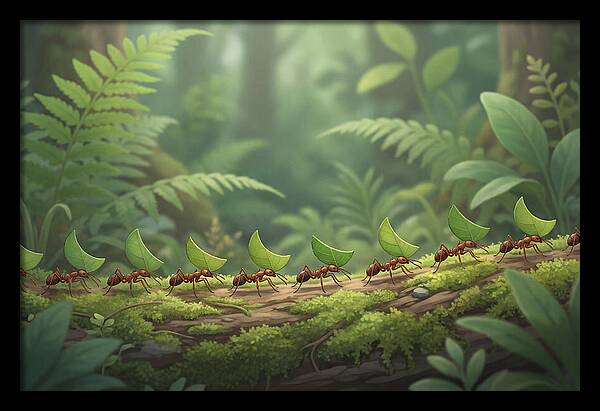 Leaf Cutter Ants In Motion