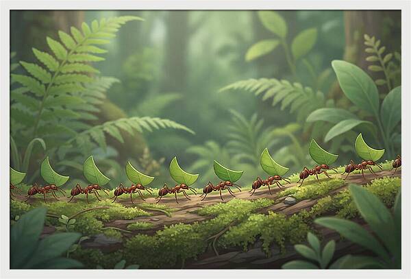 Leaf Cutter Ants In Motion