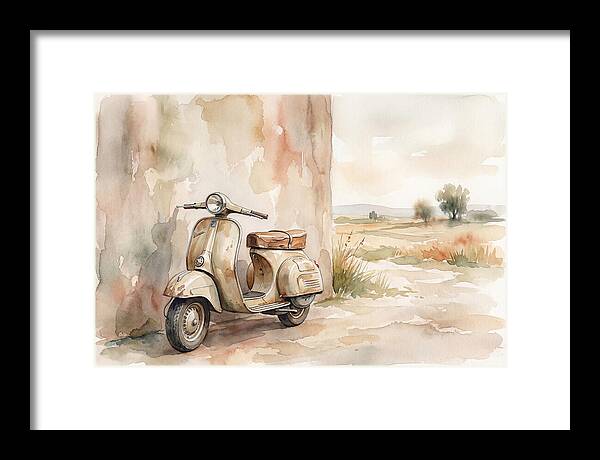 Leaning Scooter Against Wall