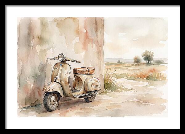 Leaning Scooter Against Wall