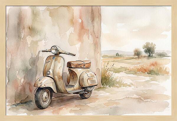 Leaning Scooter Against Wall