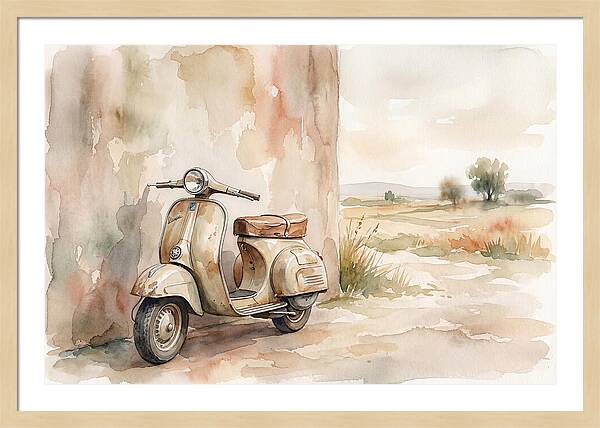 Leaning Scooter Against Wall