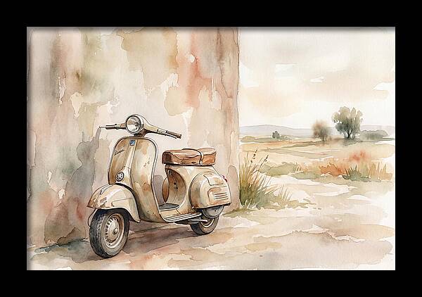 Leaning Scooter Against Wall