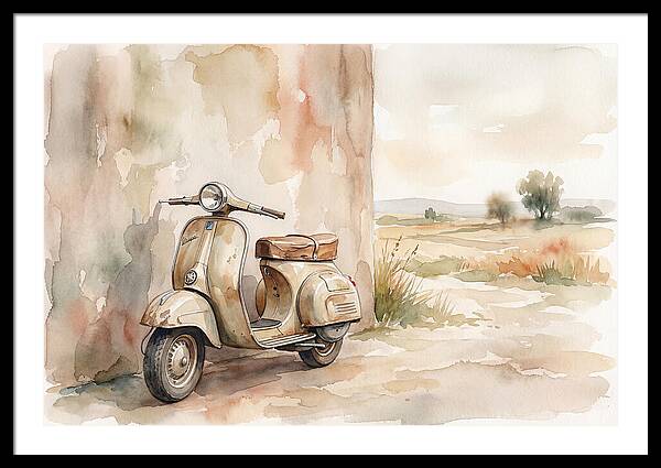 Leaning Scooter Against Wall