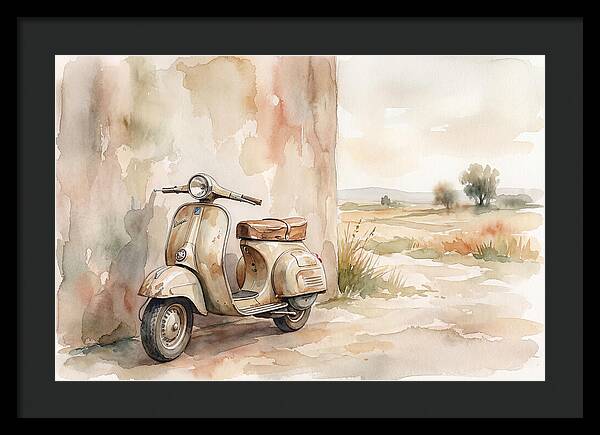 Leaning Scooter Against Wall