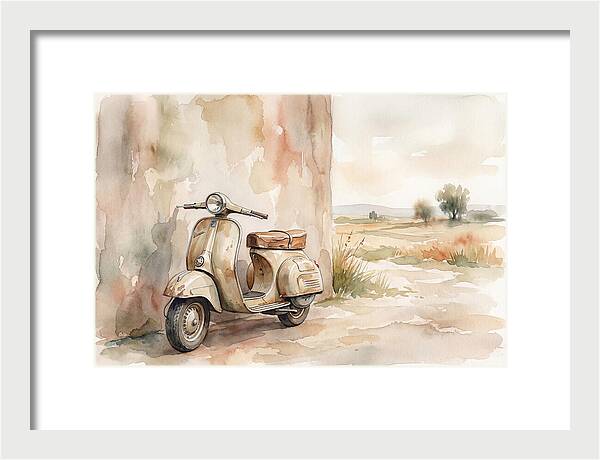 Leaning Scooter Against Wall