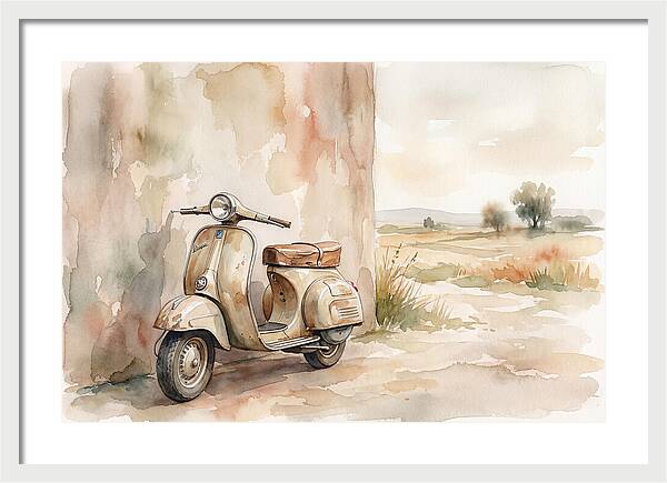 Leaning Scooter Against Wall