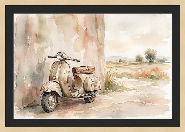 Leaning Scooter Against Wall