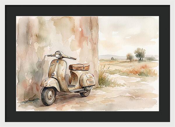 Leaning Scooter Against Wall