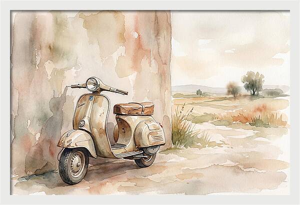 Leaning Scooter Against Wall