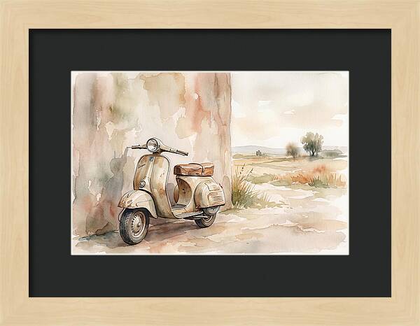 Leaning Scooter Against Wall