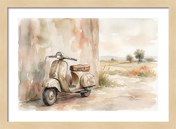 Leaning Scooter Against Wall