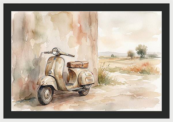 Leaning Scooter Against Wall