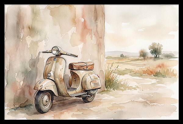 Leaning Scooter Against Wall