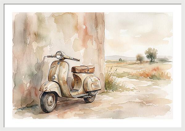 Leaning Scooter Against Wall