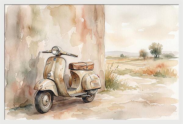 Leaning Scooter Against Wall
