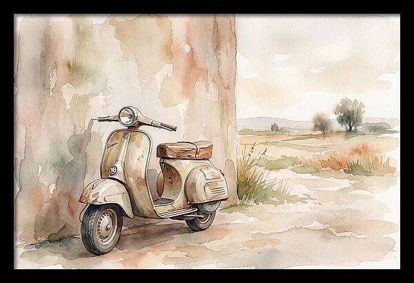 Leaning Scooter Against Wall