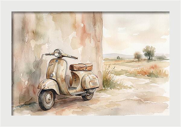 Leaning Scooter Against Wall