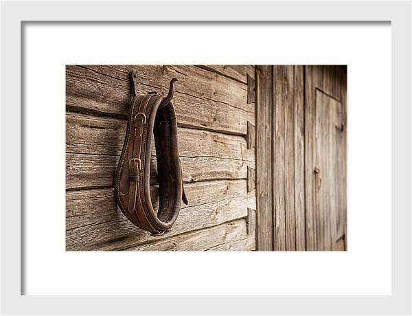 Leather Horse Collar Hanging On Barn Wall