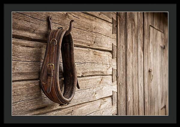Leather Horse Collar Hanging On Barn Wall