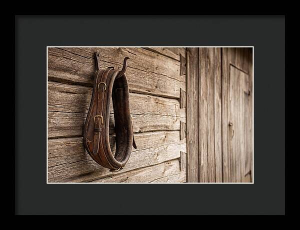 Leather Horse Collar Hanging On Barn Wall