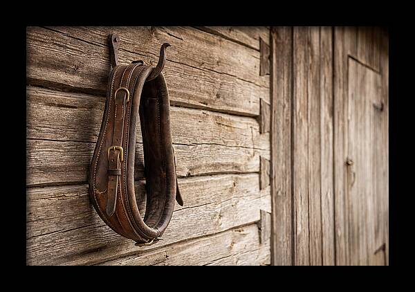 Leather Horse Collar Hanging On Barn Wall