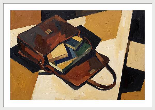 Leather Satchel With Contents