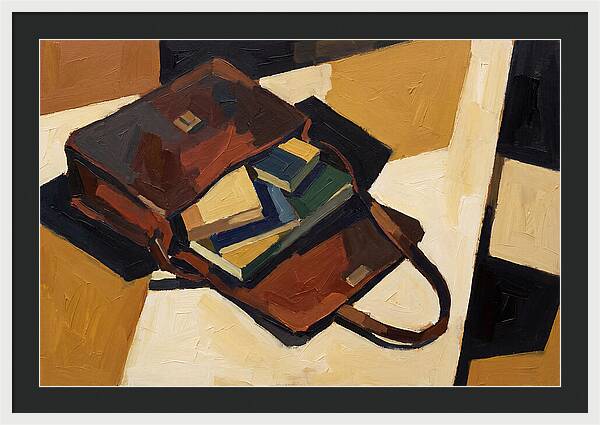 Leather Satchel With Contents