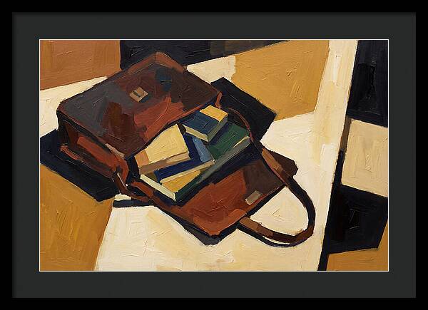 Leather Satchel With Contents