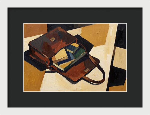 Leather Satchel With Contents