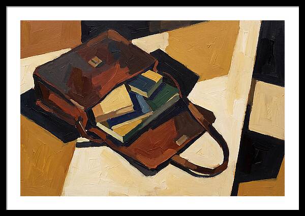 Leather Satchel With Contents