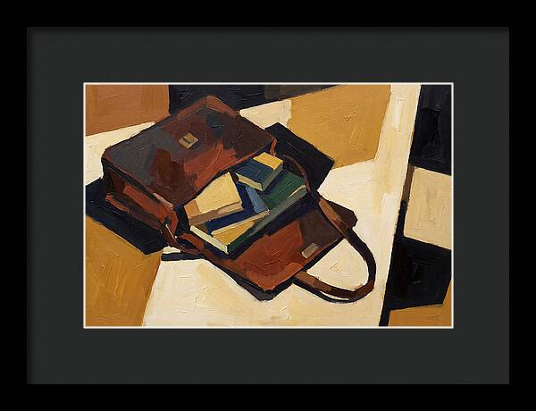 Leather Satchel With Contents