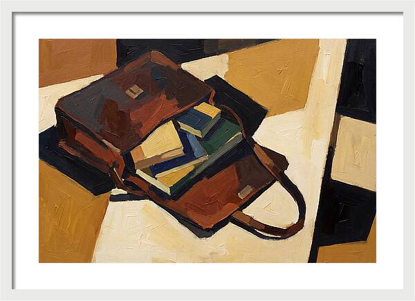 Leather Satchel With Contents
