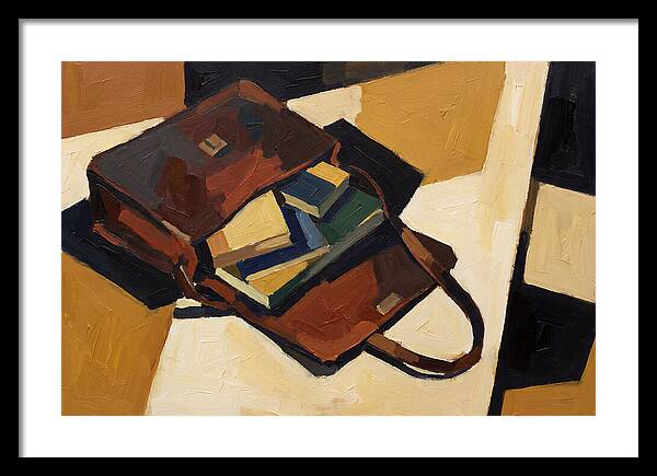 Leather Satchel With Contents