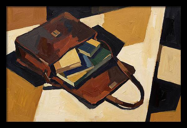 Leather Satchel With Contents