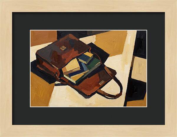 Leather Satchel With Contents