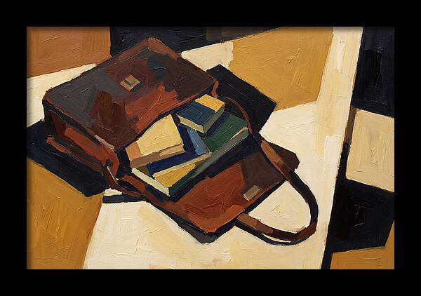 Leather Satchel With Contents