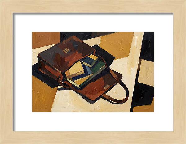 Leather Satchel With Contents
