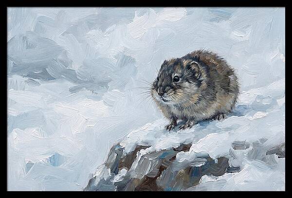 Lemming On A Snowy Rock